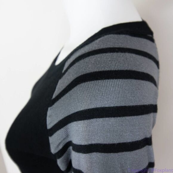 Tart black and grey stripe bodycon sweater dress, size XS - Picture 12 of 16